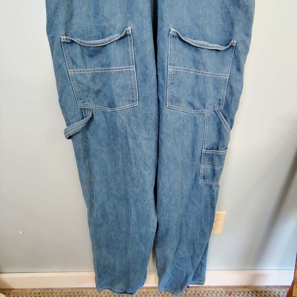 Walls Vintage Denim Overalls Mens 42x34 Medium Wash Workwear Carpenter T94030 DB - Picture 6 of 9